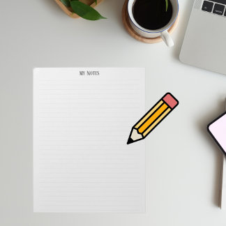 Simple Clean Minimalist Dotted Lines personalise Notepad