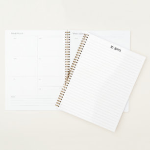 Simple Clean Minimalist Dotted Lines personalise Planner