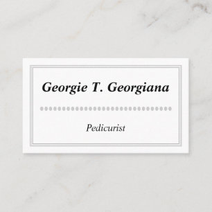Simple & Clean Pedicurist Business Card