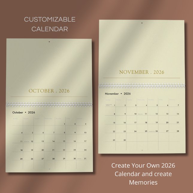 Simple Clean Typography Design Calendar (Creator Uploaded)