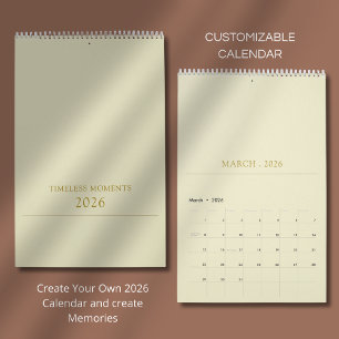 Simple Clean Typography Design Calendar