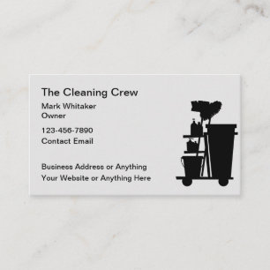 Simple Cleaning Service Business Cards