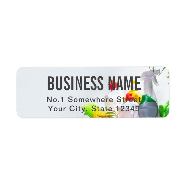 Simple Cleaning Service Return Address Label (Front)