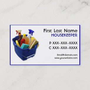 Simple cleaning supplies business cards