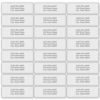 Simple Clear Transparent Return Address Labels