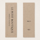 Simple Clothing  Boutique  Kraft Swing Price Tag