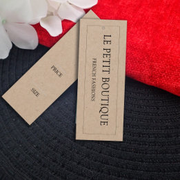 Simple Clothing Kraft Hanging display Price Tag