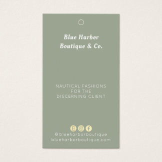 Simple Clothing Store Sage Green Retail Price tag