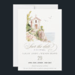 Simple Coastal Catholic Watercolor Church Wedding Save The Date<br><div class="desc">If you need any other matching product or customisation,  kindly message via Zazzle.</div>