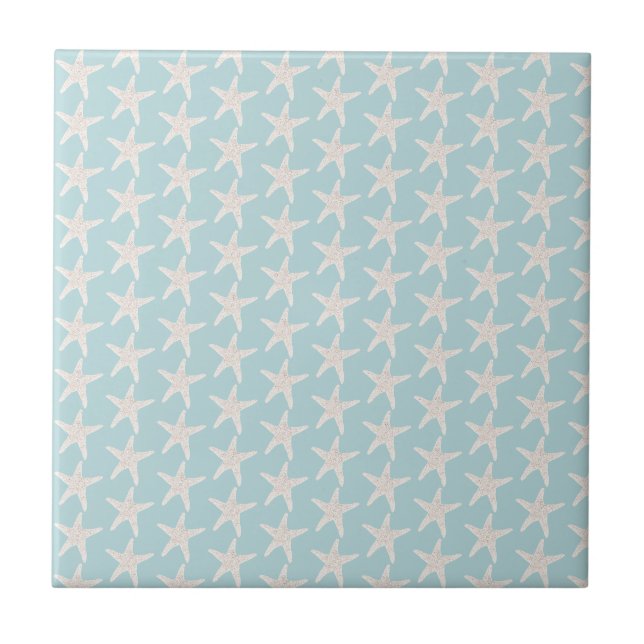 Simple Coastal Starfish Sea Star Tile (Front)
