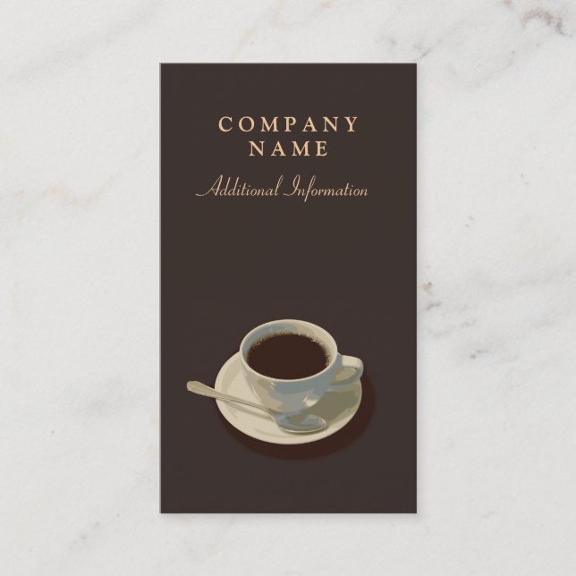 Simple Coffee Cup Business Card (Front)