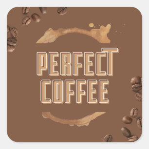 Simple Coffee Lover coffee is my love language Square Sticker