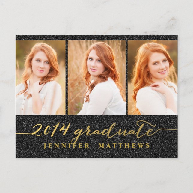 Simple Collage | Graduation Party Invitation Postcard (Front)
