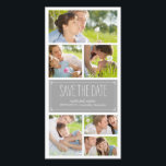 Simple Collage Save The Date Photo Cards<br><div class="desc">These chic and modern photo cards stylishly request your guests to save the date for your big day. Available in other colours (custom colour requests are welcome!).</div>