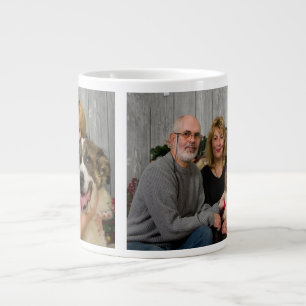 Simple  Collage Two Photo Large Coffee Mug