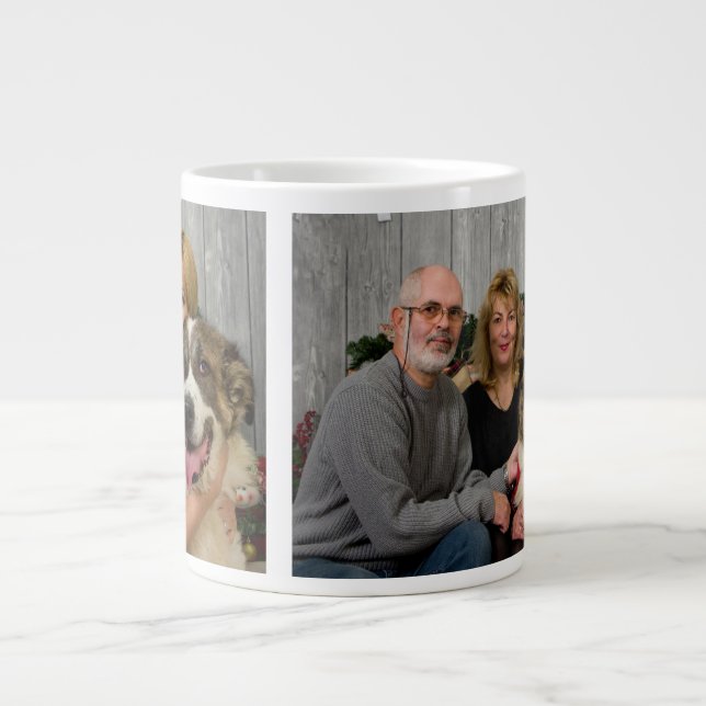 Simple  Collage Two Photo Large Coffee Mug (Front)
