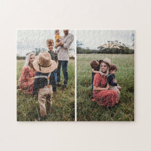Simple Collage With 2 Family Photos Jigsaw Puzzle