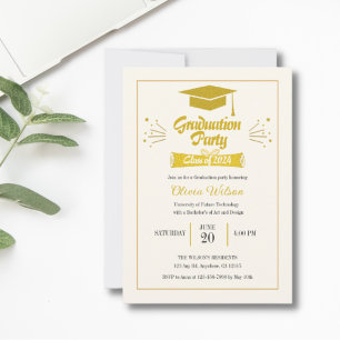 Simple College Graduation Invitation 