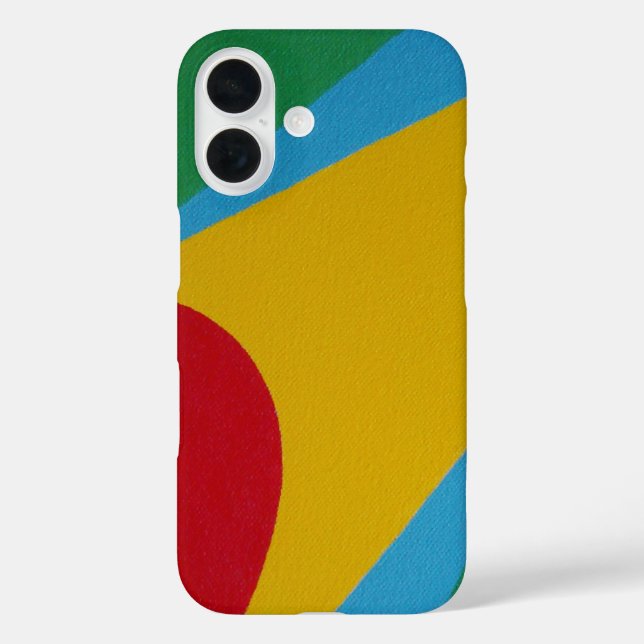Simple Colored Shapes With Yellow Phone Case (Back)