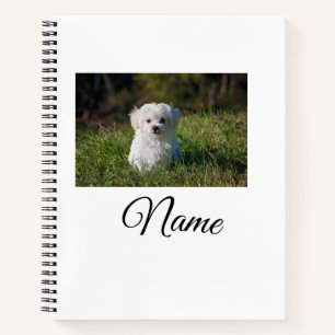 Simple colorful animal add name photo custom throw notebook