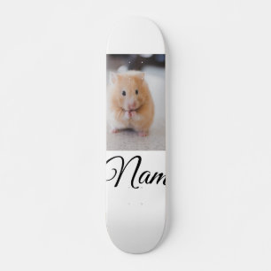 Simple colorful animal add name photo custom throw skateboard