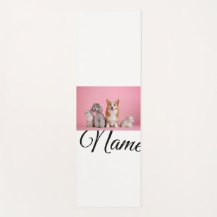 Simple colorful animal add name photo custom yoga mat