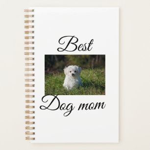 Simple colorful animal add name photo dog mom gift planner