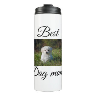 Simple colorful animal add name photo dog mom gift thermal tumbler
