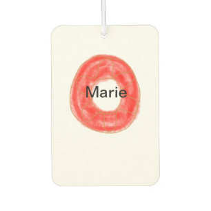 Simple colorful donuts add name minimal custom th car air freshener