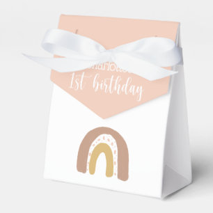 Simple Colorful First Birthday Pink Gold Favour Box