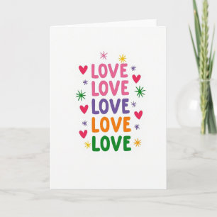 Simple Colorful Love Card