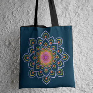 Simple Colorful Mandala Tote Bag