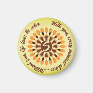 SIMPLE COLORFULL MODERN GIFT DAUGHTER SISTER MOM L MAGNET