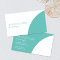 Simple Colour Block Boutique Teal Business Card