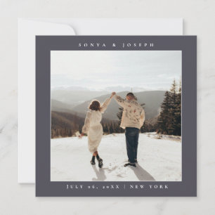 Simple Colour Elegant Text and Photo Save The Date