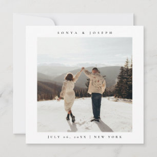 Simple Colour Elegant Text and Photo Save The Date