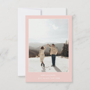 Simple Colour Elegant Text and Photo / Wedding Save The Date