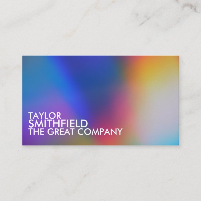 Simple Colour Gradient Business Card (Front)