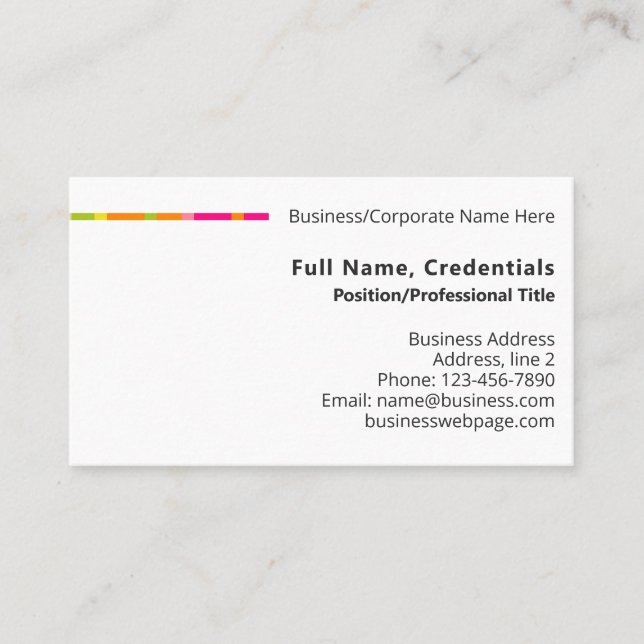 Simple Colour Modern Business Corporate Logo, Mott Card (Front)