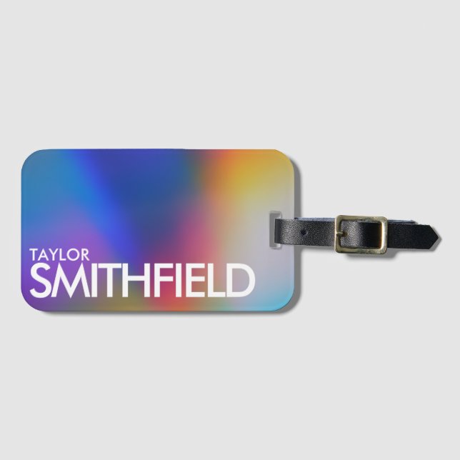 Simple Colour Shift Travel Luggage Tag (Front Horizontal)