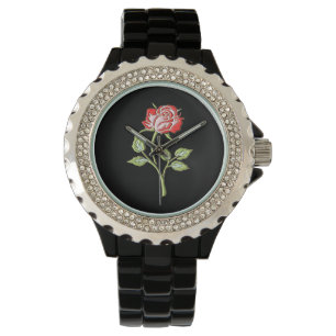 Simple Coloured Rose Watch