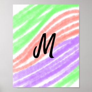 Simple colourful add your text name image poster