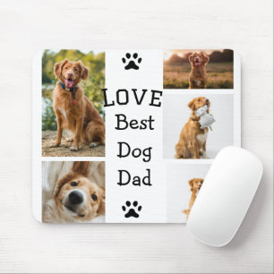 Simple colourful animal add name photo collage mouse mat