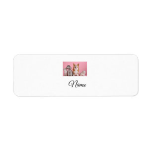 Simple colourful animal add name photo custom