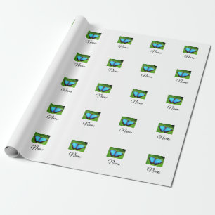 Simple colourful animal add name photo custom butt wrapping paper