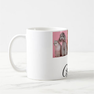 Simple colourful animal add name photo custom coffee mug