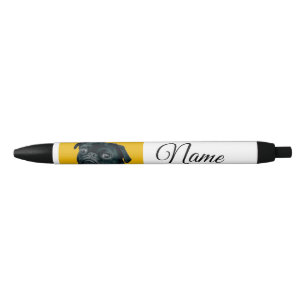 Simple colourful animal add name photo custom thro black ink pen