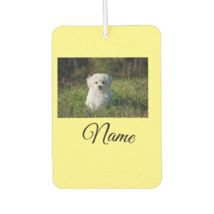 Simple colourful animal add name photo custom thro car air freshener