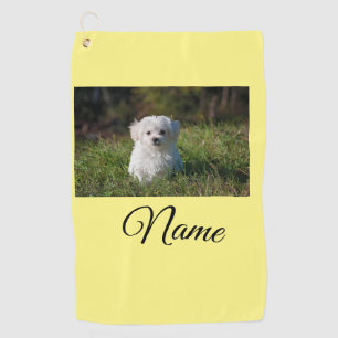Simple colourful animal add name photo custom thro golf towel
