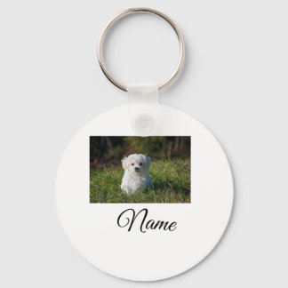 Simple colourful animal add name photo custom thro key ring